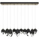 Chrysalis 10 Light 10.1 inch Soft Gold Pendant Ceiling Light in Black Crystal