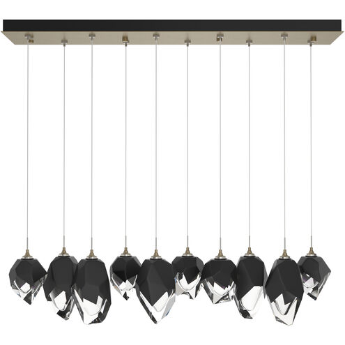 Chrysalis 10 Light 10.1 inch Soft Gold Pendant Ceiling Light in Black Crystal