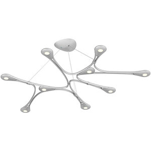 Abstraction LED 40 inch Bright Satin Aluminum Pendant Ceiling Light