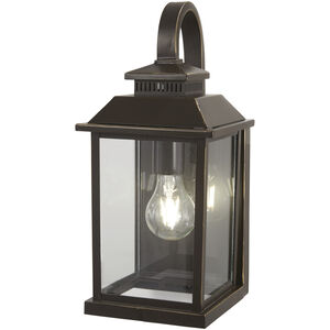Miner's Loft 1 Light 15 inch Oil Rubbed Bronze/Gold Outdoor Wall Mount, Great Outdoors