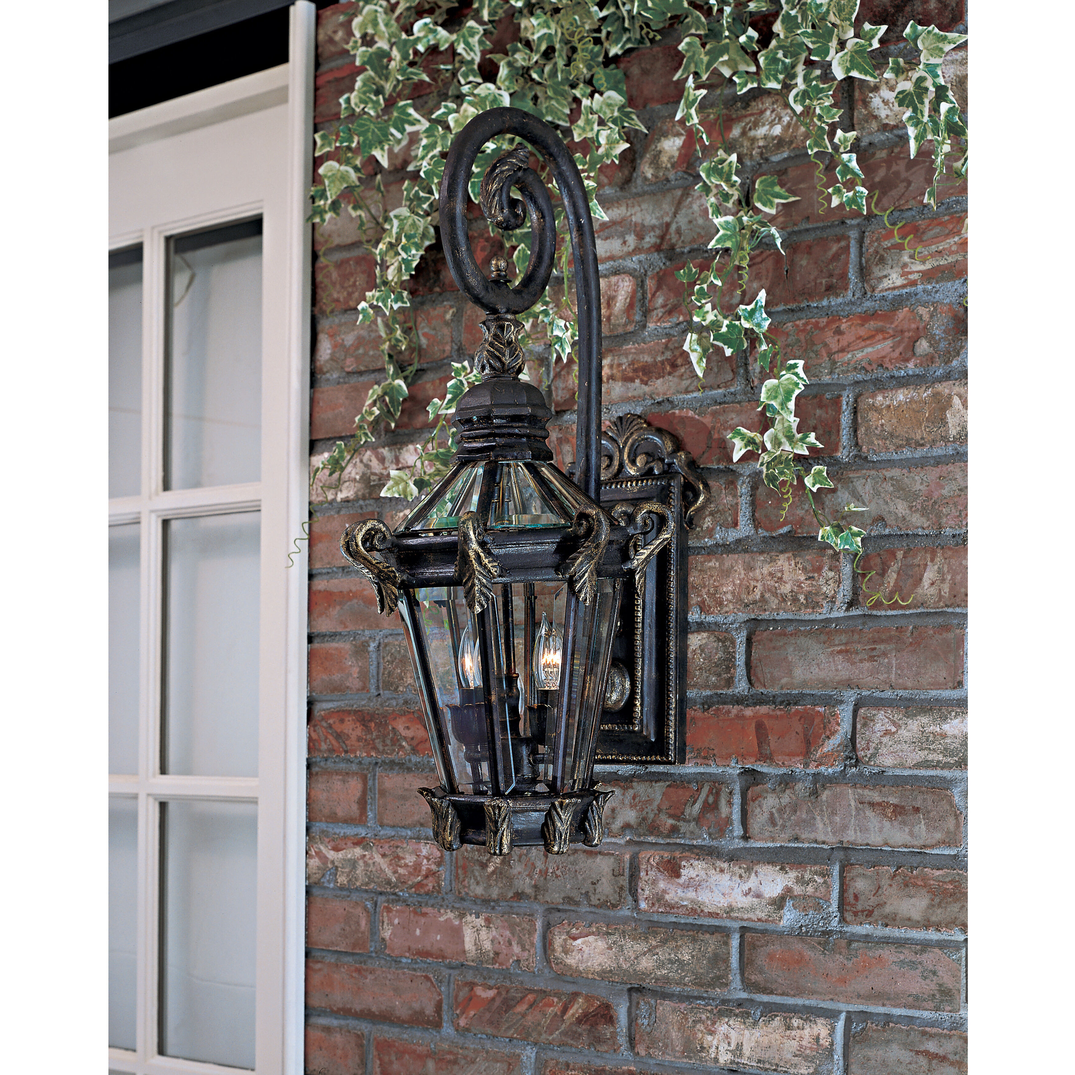 Stratford Hall 2 Light 25 inch Heritage/Gold Outdoor Wall Mount, Great Outdoors