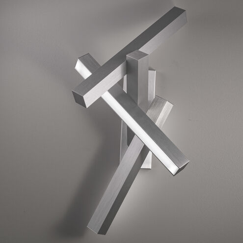Chaos LED 13 inch Brushed Aluminum Wall Sconce Wall Light