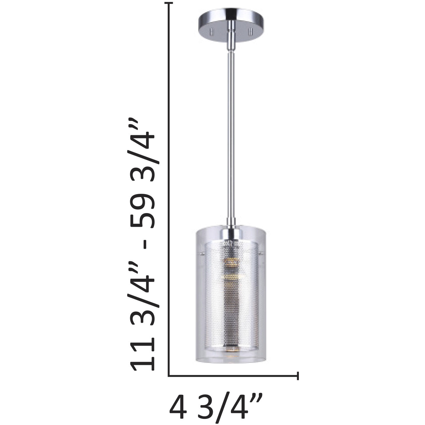 Madison 1 Light 5 inch Chrome Pendant Ceiling Light