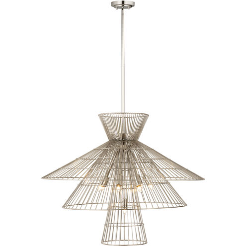 Alito 8 Light 35 inch Polished Nickel Chandelier Ceiling Light