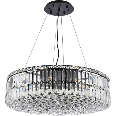 Maxime 12 Light 28 inch Black and Clear Chandelier Ceiling Light