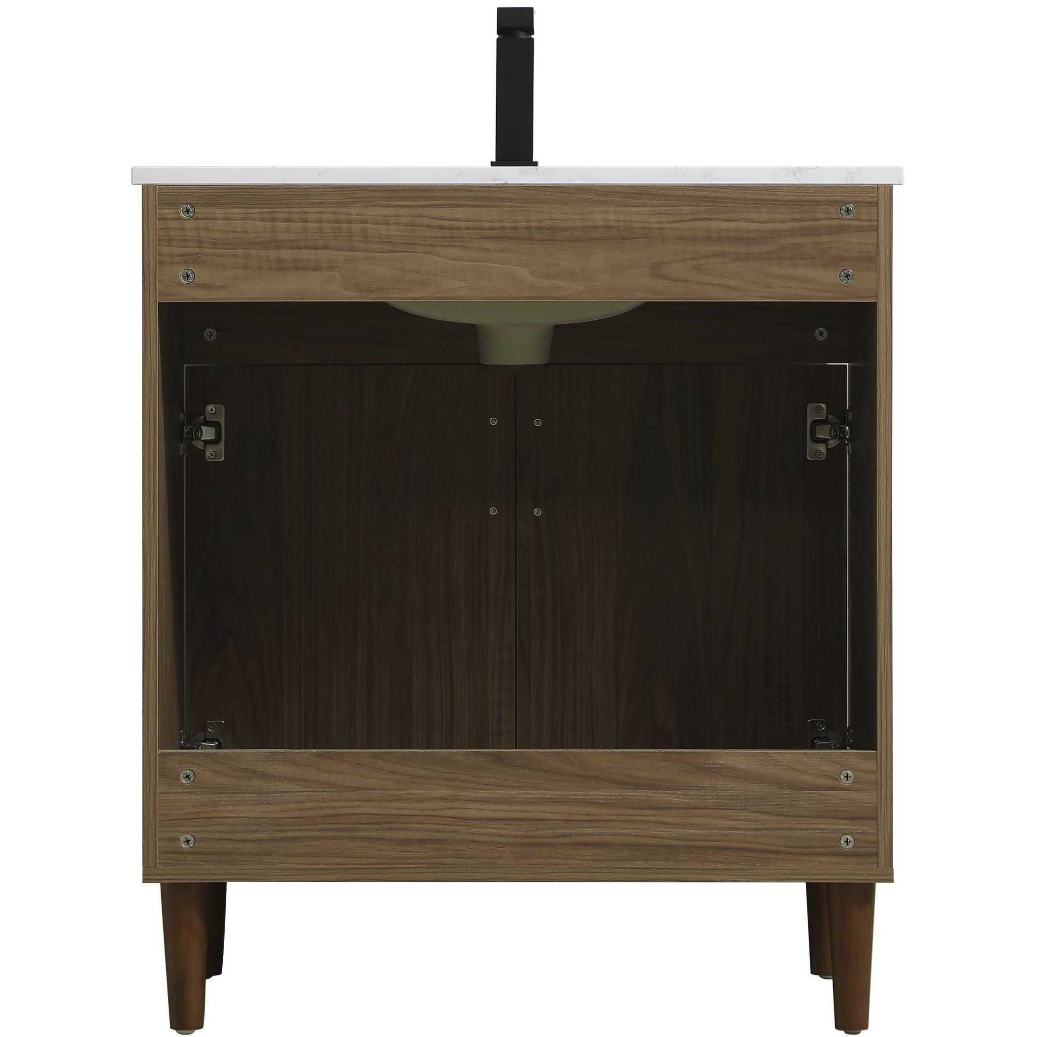Chandler 30 X 34 inch Walnut Brown Bathroom Vanity Cabinet