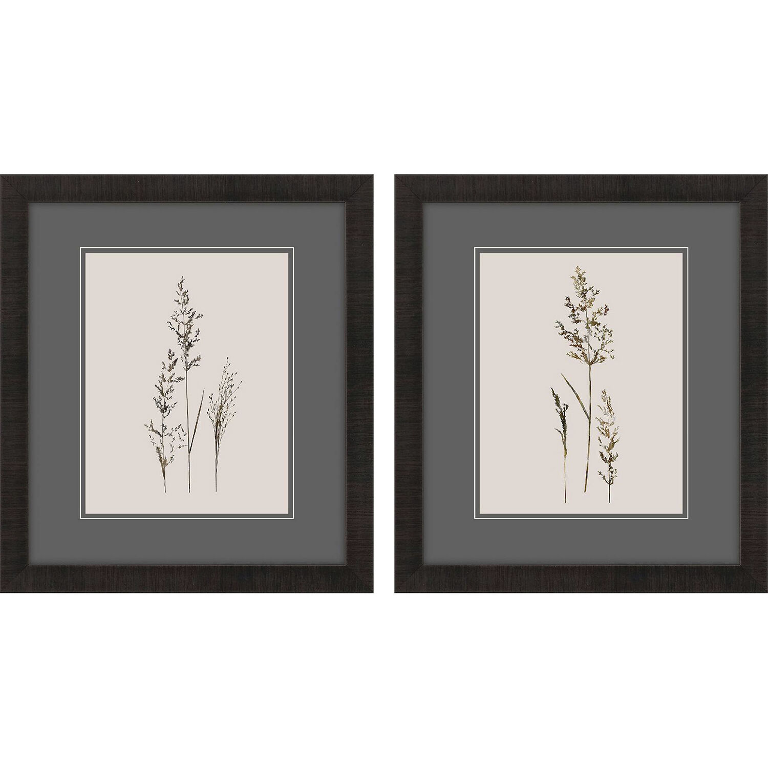 Florals Black and Beige and Gray and Neutral Framed Art, Propac