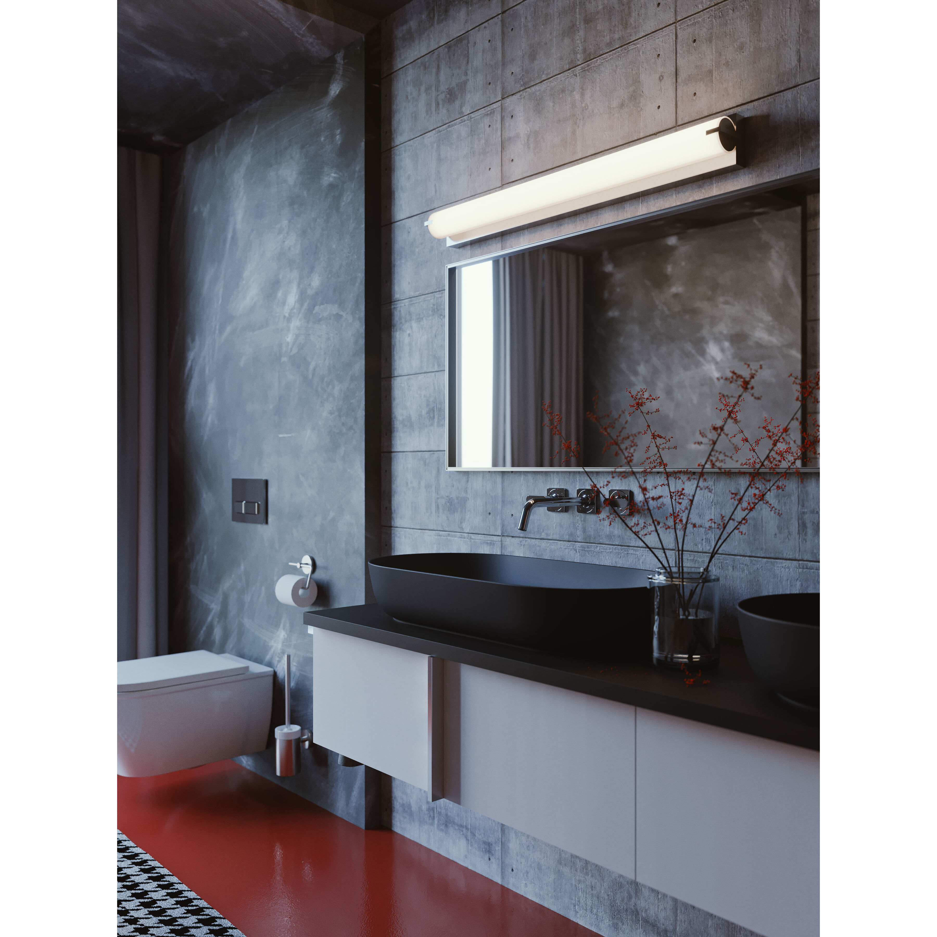 Axel Bath Vanity Wall Light in Satin Nickel