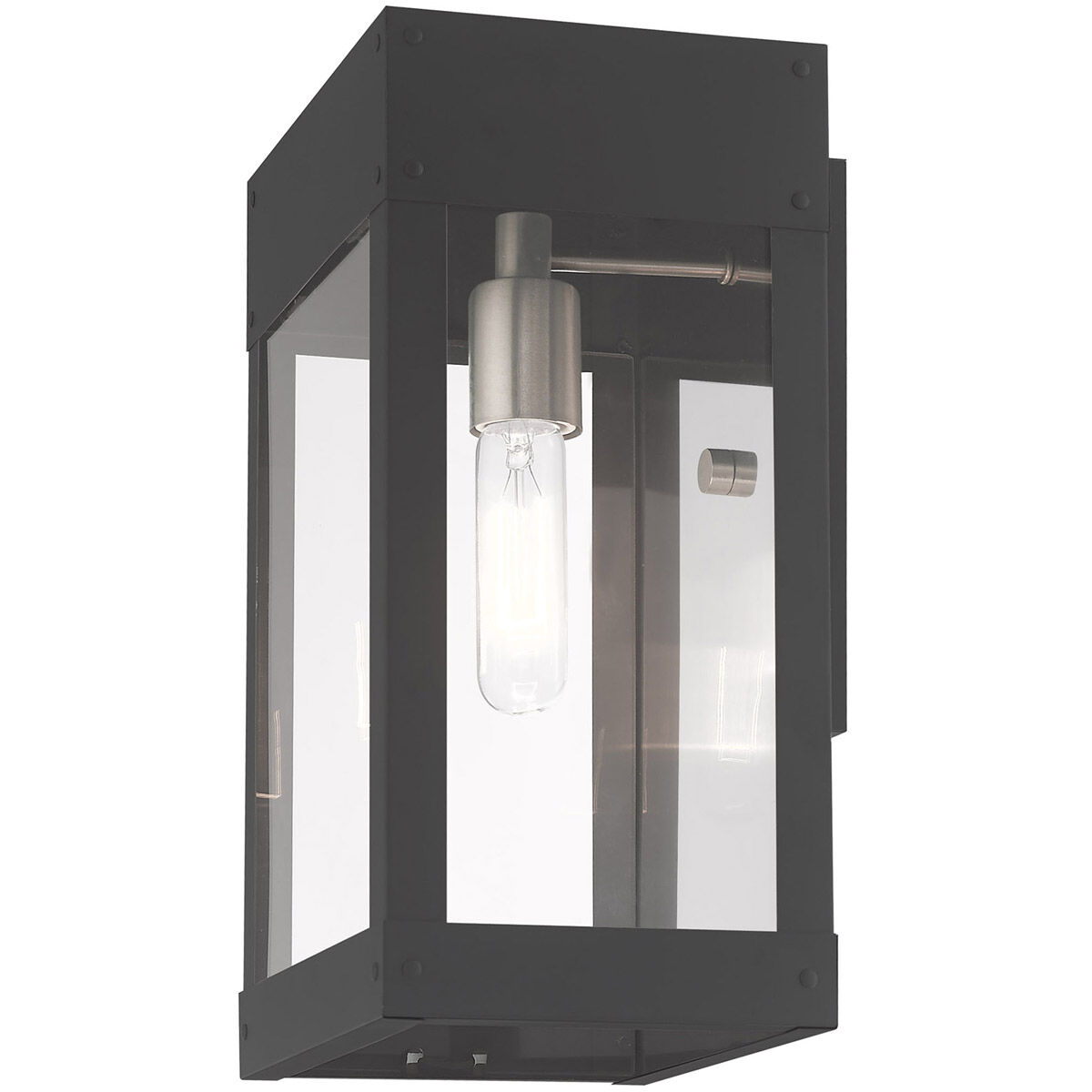 Barrett Outdoor Wall Lantern in Scandinavian Gray