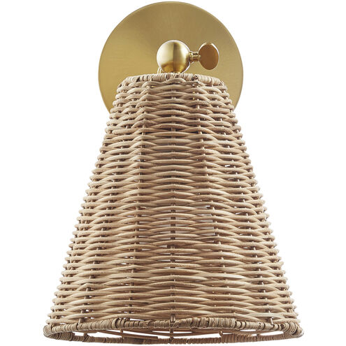 Bohemian 1 Light 8 inch Natural Brass Wall Sconce Wall Light