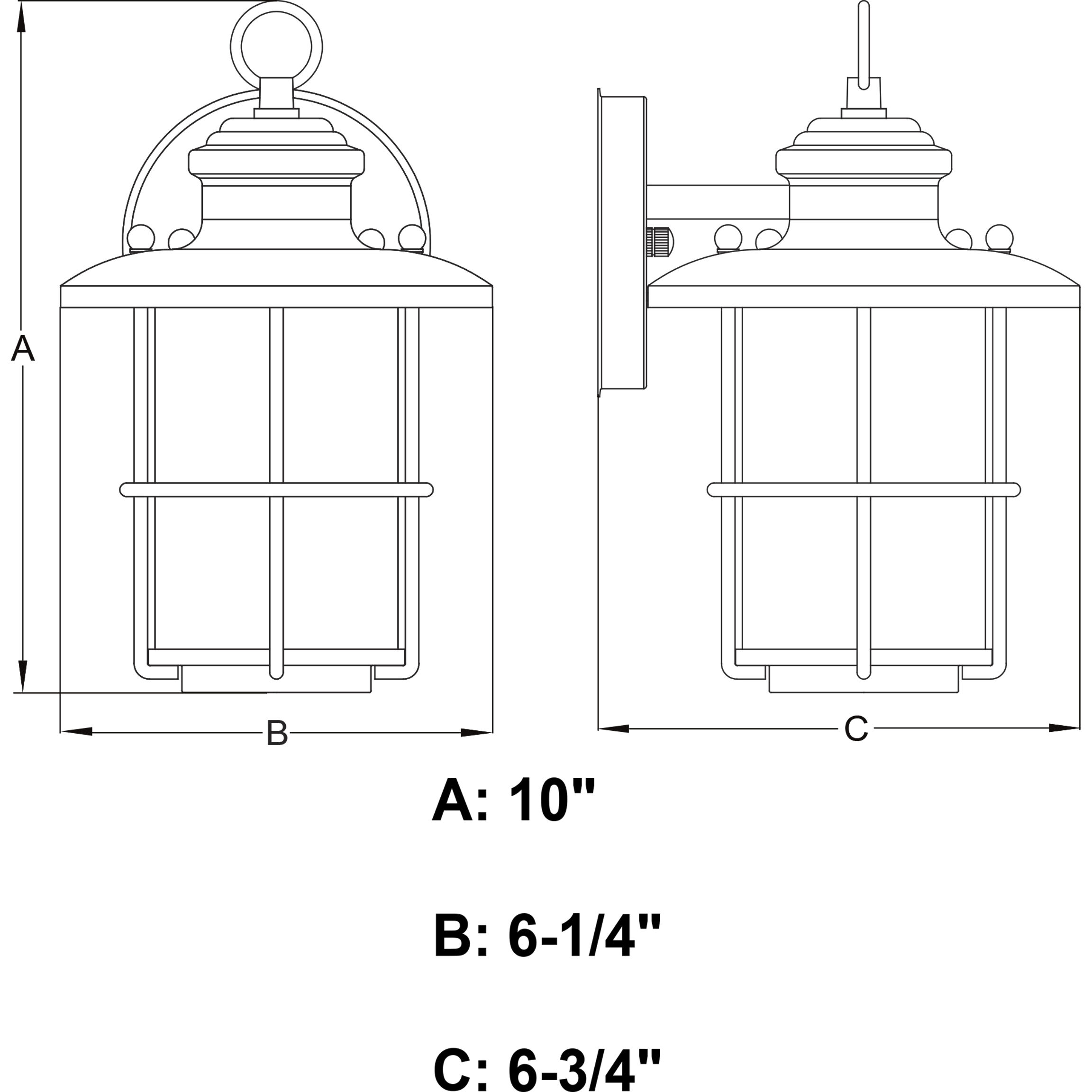 Lake Shore LED 10 inch Textured Black Outdoor Wall