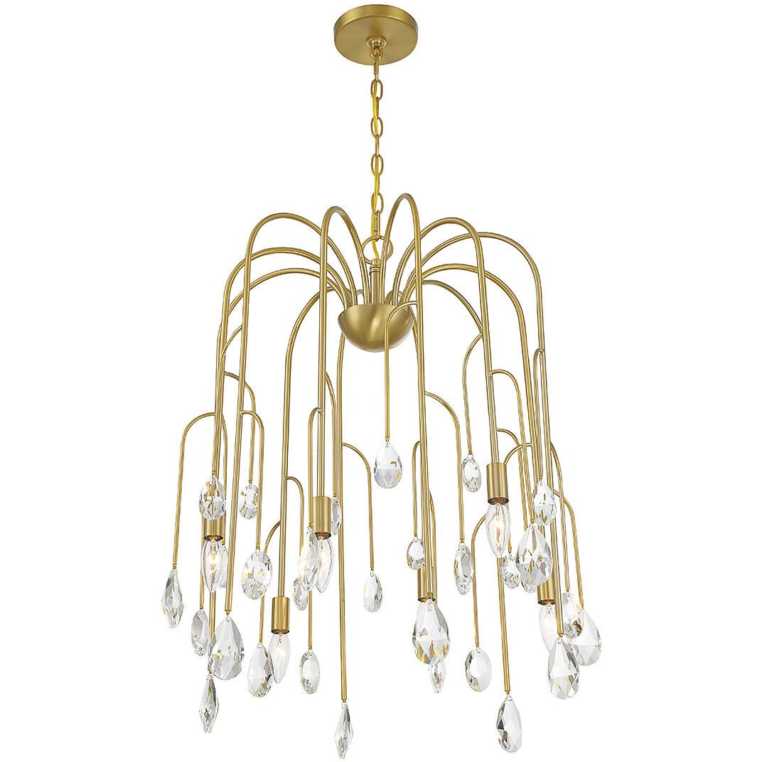 Anholt 6 Light 22.75 inch Noble Brass Chandelier Ceiling Light
