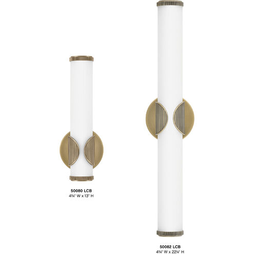 Femi LED 22.25 inch Lacquered Brass Bath Light Wall Light