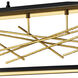 Styx LED 45 inch Black Chandelier Ceiling Light, Linear & Oval
