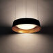 Gilt LED 18 inch Black Gold Leaf Chandelier Ceiling Light in Opulent Textured Gold Leaf Aluminum