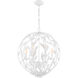 Broche 6 Light 21 inch Matte White Chandelier Ceiling Light