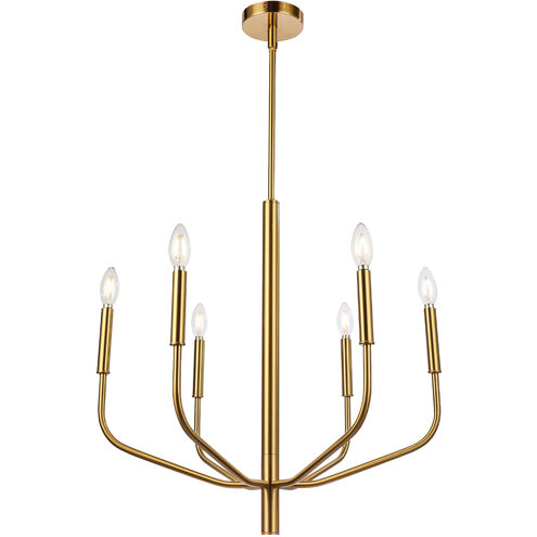 Eleanor 6 Light 24 inch Aged Brass Chandelier Ceiling Light