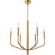 Eleanor 6 Light 24 inch Aged Brass Chandelier Ceiling Light