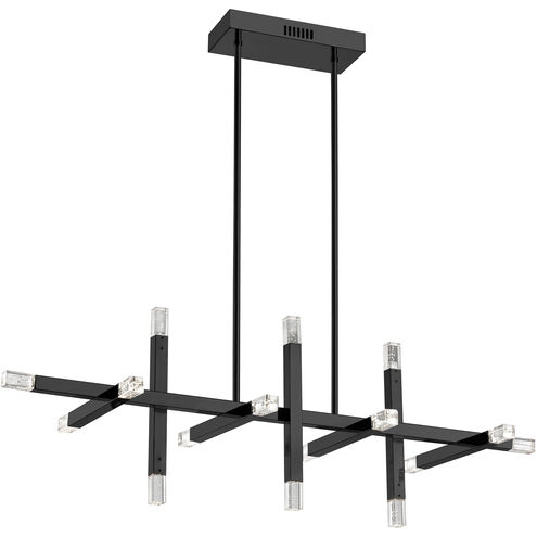Francesca LED 40 inch Matte Black Horizontal Chandelier Ceiling Light