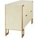 Cameron Antique Cream White and Antique Brushed Gold Cabinet