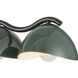 Atlas Linear Pendant Ceiling Light in Black and Pine Green