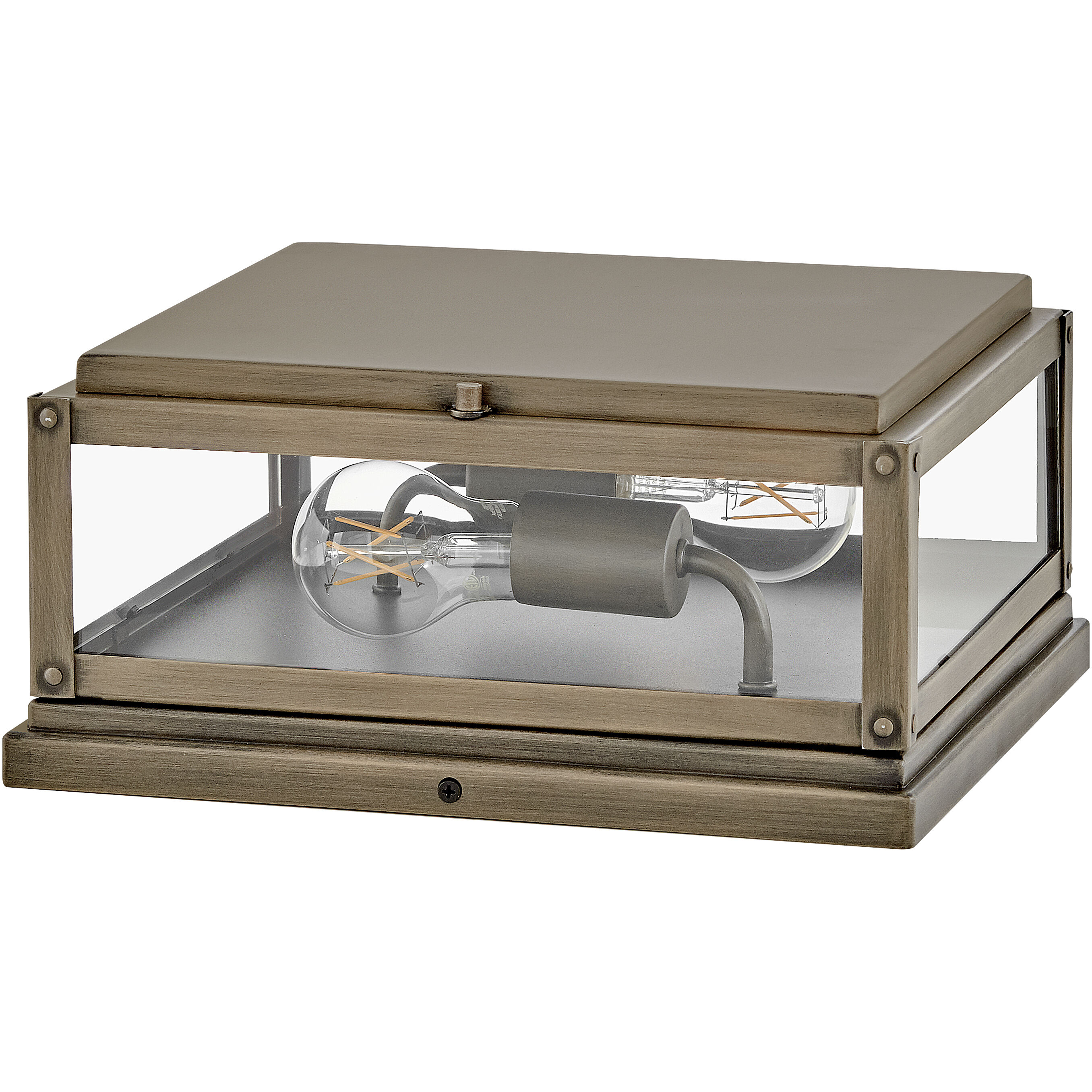 Estate Series Max 2 Light 12 inch Burnished Bronze Outdoor Pier Mount