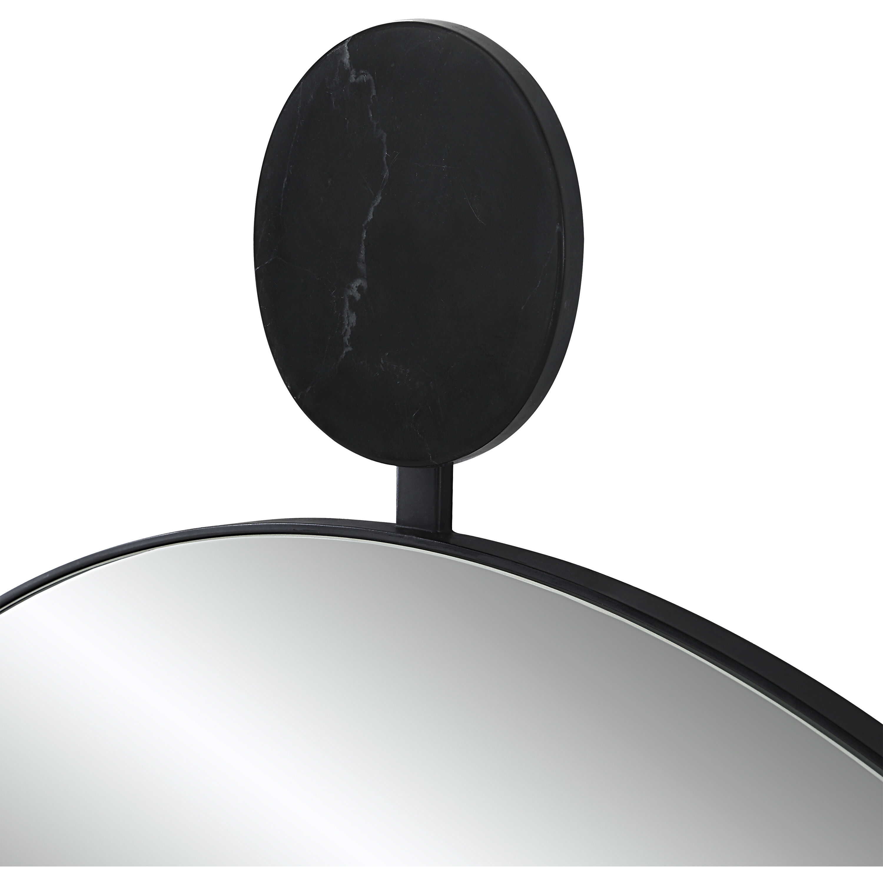 Adamas 42 X 36 inch Matte Black Wall Mirror