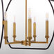 Bishop 5 Light 21.5 inch Matte Black and Brushed Brass Pendant Ceiling Light
