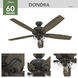 Dondra 60 inch Noble Bronze with Warm Grey Oak Blades Ceiling Fan