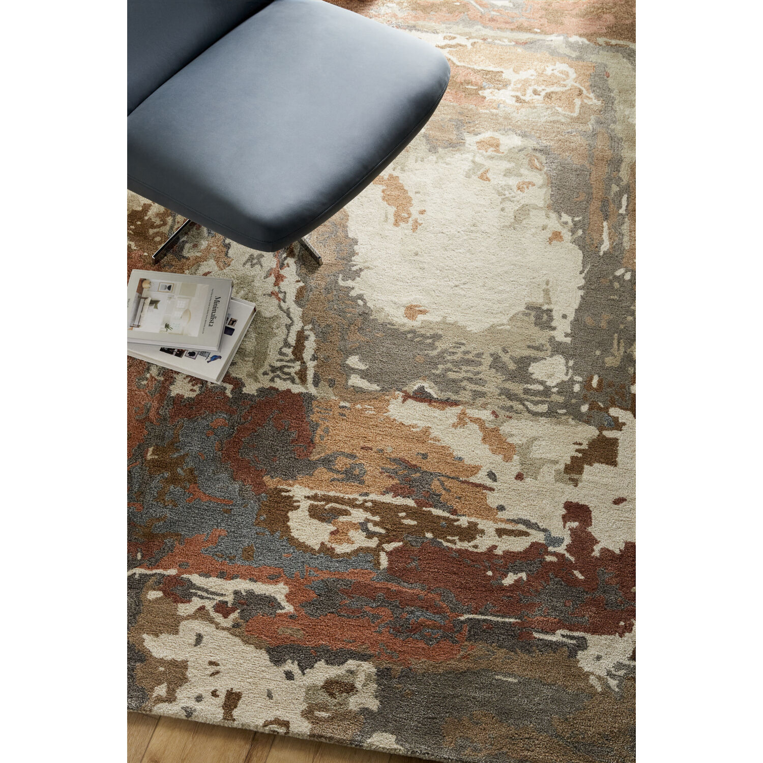 Kavita 36 X 24 inch Prairie Dust / Warm Grey / Walnut / Clay / Army Green Handmade Rug in 2 x 3