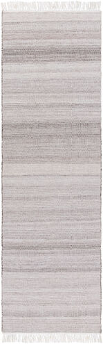 Lily 96 X 30 inch Light Grey Rug, Runner