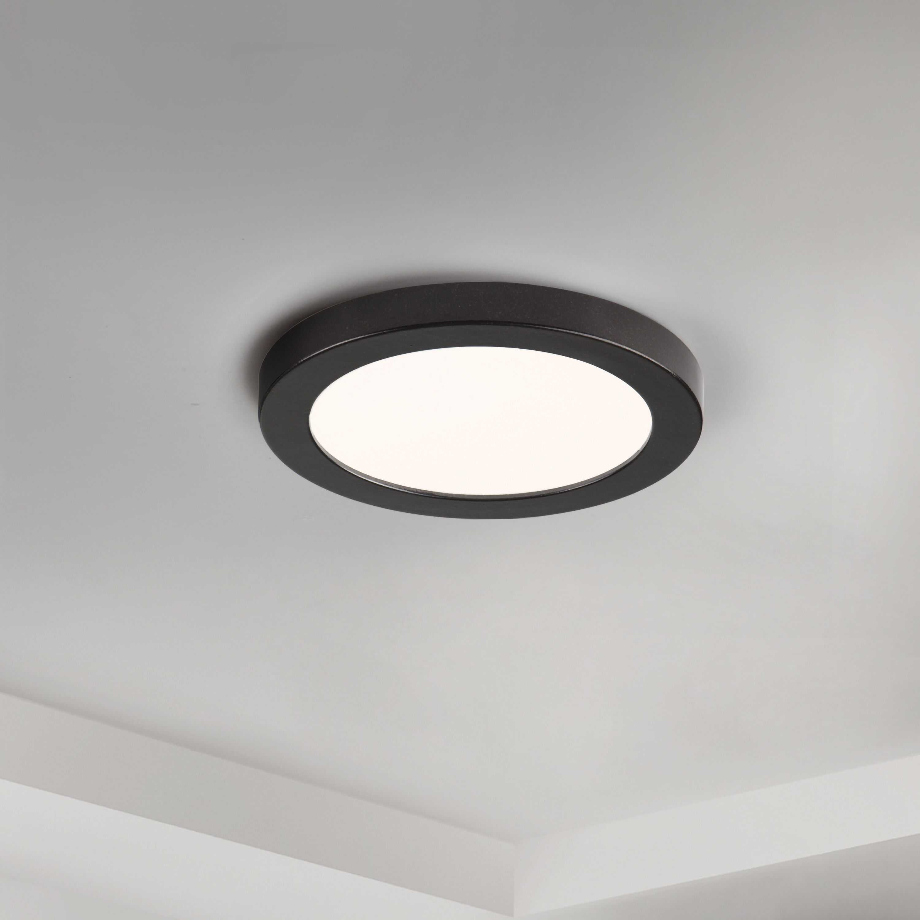 Chip LED 5.25 inch Black Flush Mount Ceiling Light