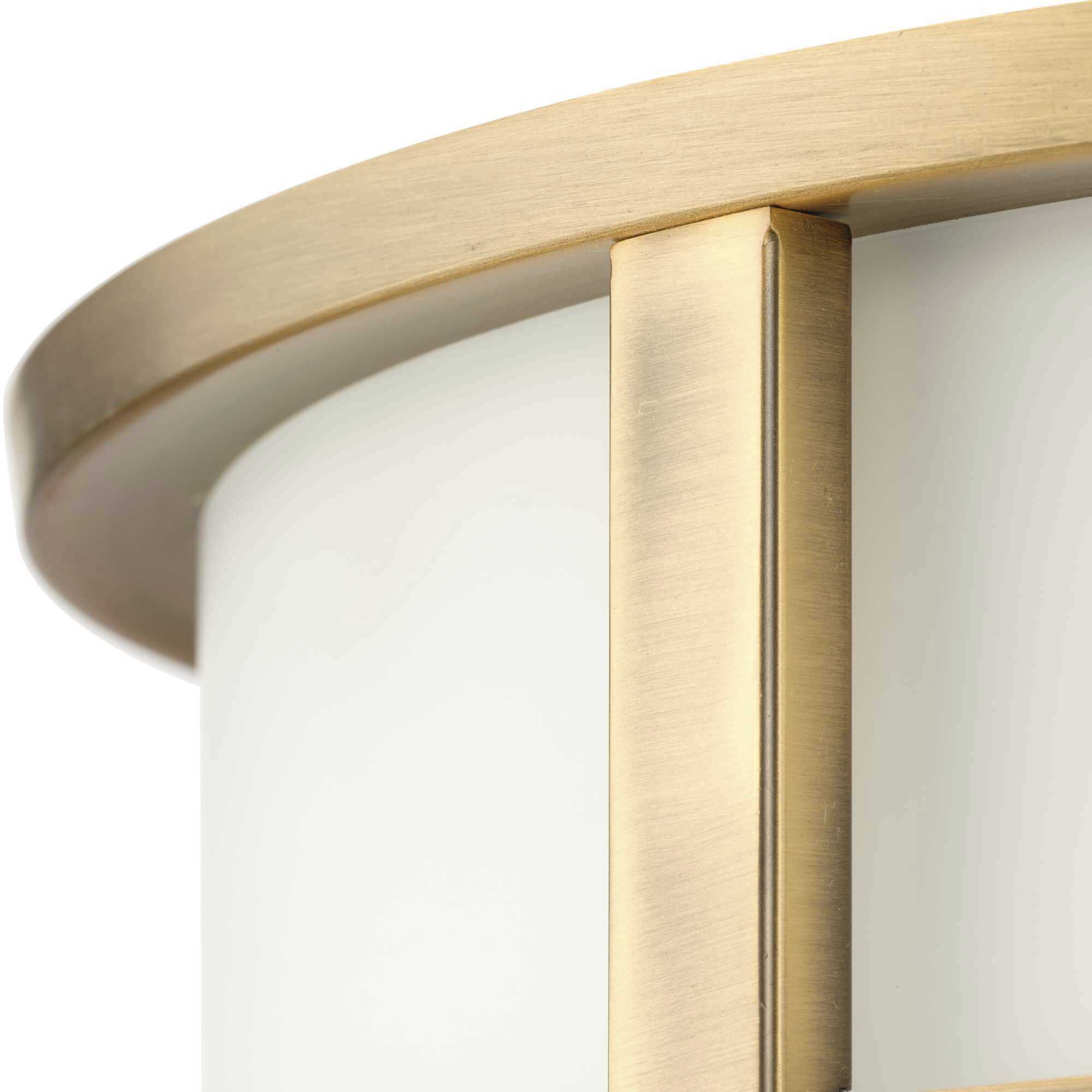 Gilliam LED 16.12 inch Vintage Brass Flush Mount Ceiling Light