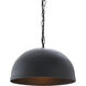 Kochi 1 Light 15.25 inch Matte Black Chandelier Ceiling Light
