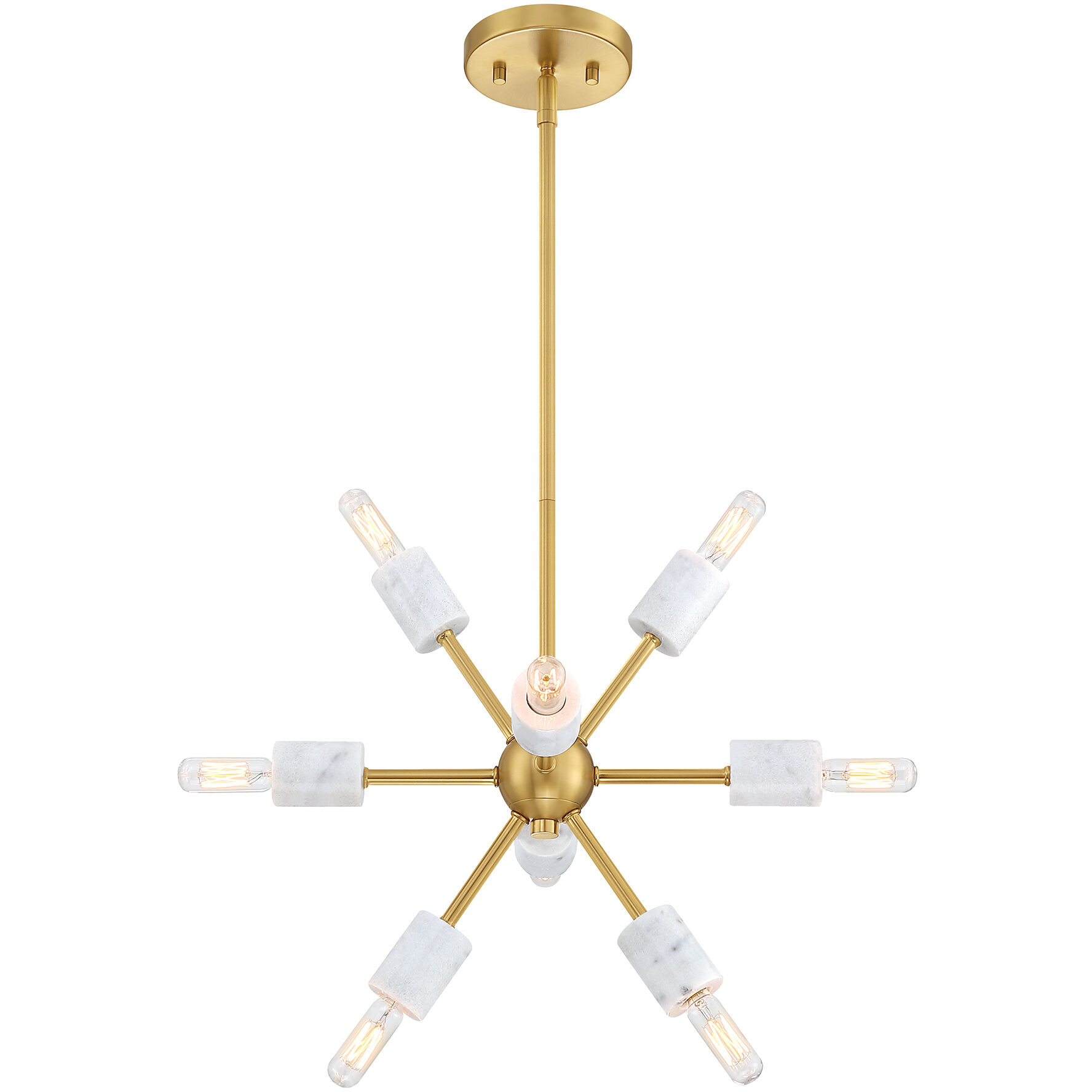 Star Dust 8 Light 15 inch Brushed Gold Pendant Ceiling Light