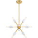 Star Dust 8 Light 15 inch Brushed Gold Pendant Ceiling Light