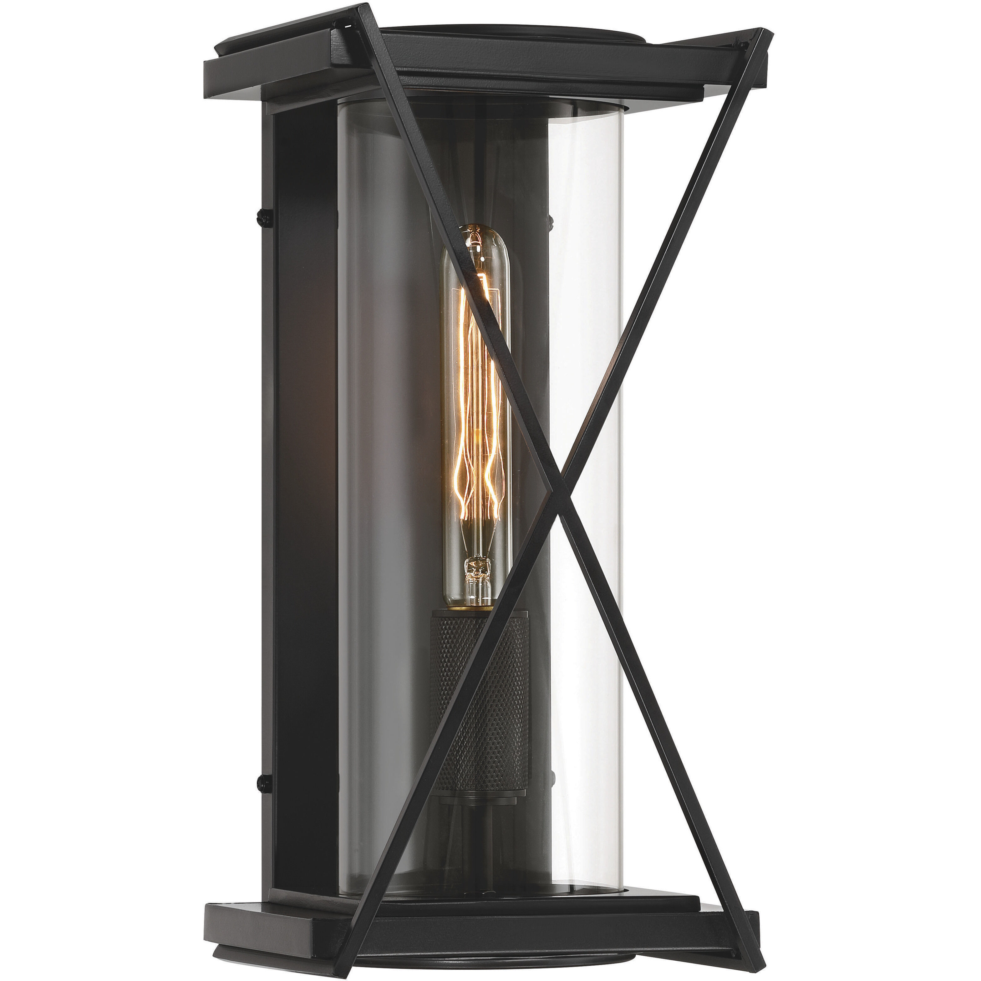 Rockhill 1 Light 15.75 inch Dark Matte Black Outdoor Sconce