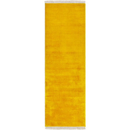 Evergreen 96 X 30 inch Tangerine/Amber Handmade Rug in 2.5 x 8