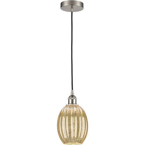 Edison Preston 1 Light 6.25 inch Brushed Satin Nickel Mini Pendant Ceiling Light in Mercury