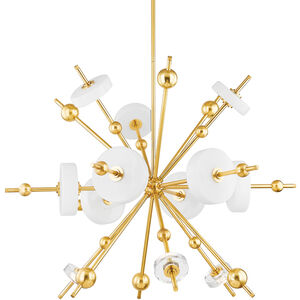 Maynard LED 44.5 inch Aged Brass Chandelier Ceiling Light