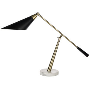 Twain 22 inch 40 watt Gold Table Lamp Portable Light