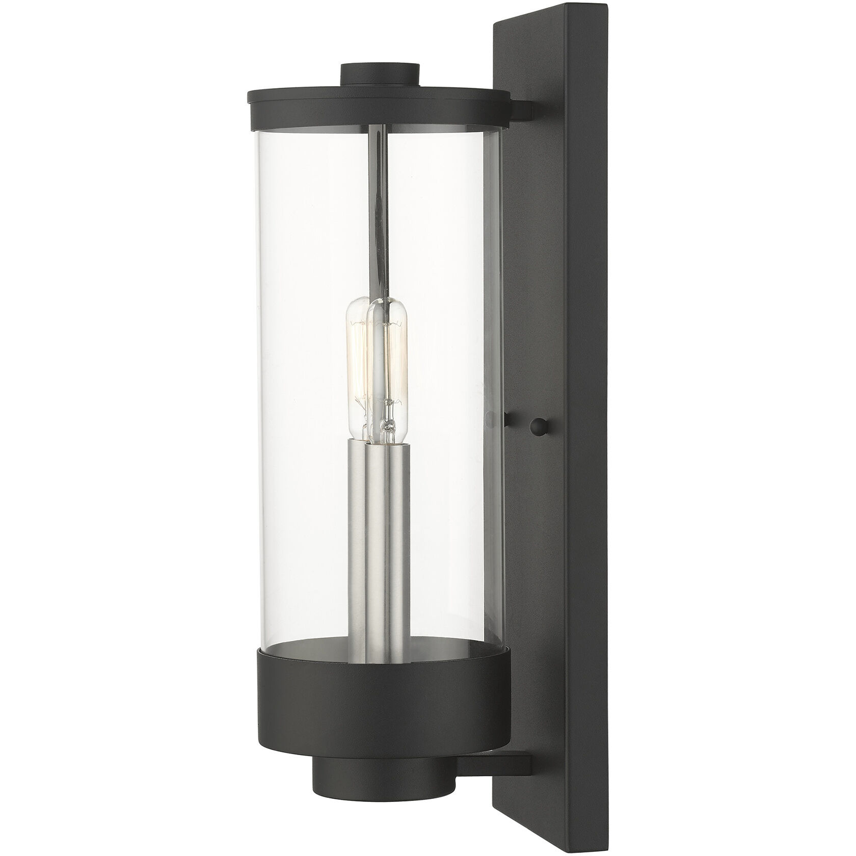 Hillcrest 2 Light 16 inch Textured Black Outdoor Wall Lantern