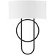 Tempe 2 Light 12 inch Matte Black Sconce Wall Light