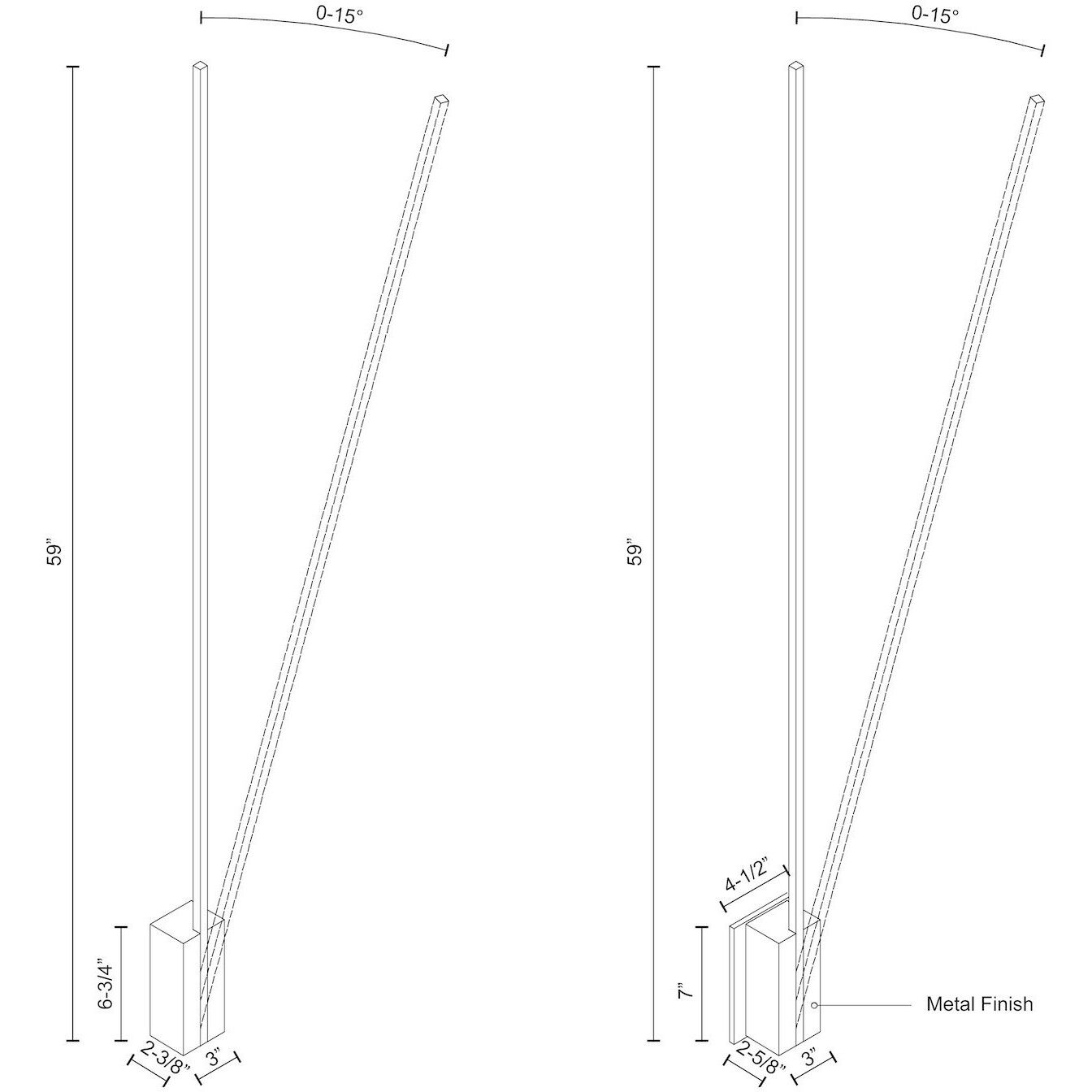 Lever Wall Sconce Wall Light in Black