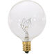 Lumos Incandescent G16 1/2 Candelabra E12 25 watt 130V 2700K Light Bulb