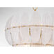 Marclaire 11 Light 26.5 inch Legacy Brass Pendant Ceiling Light in Clear Textured Handmade Glass