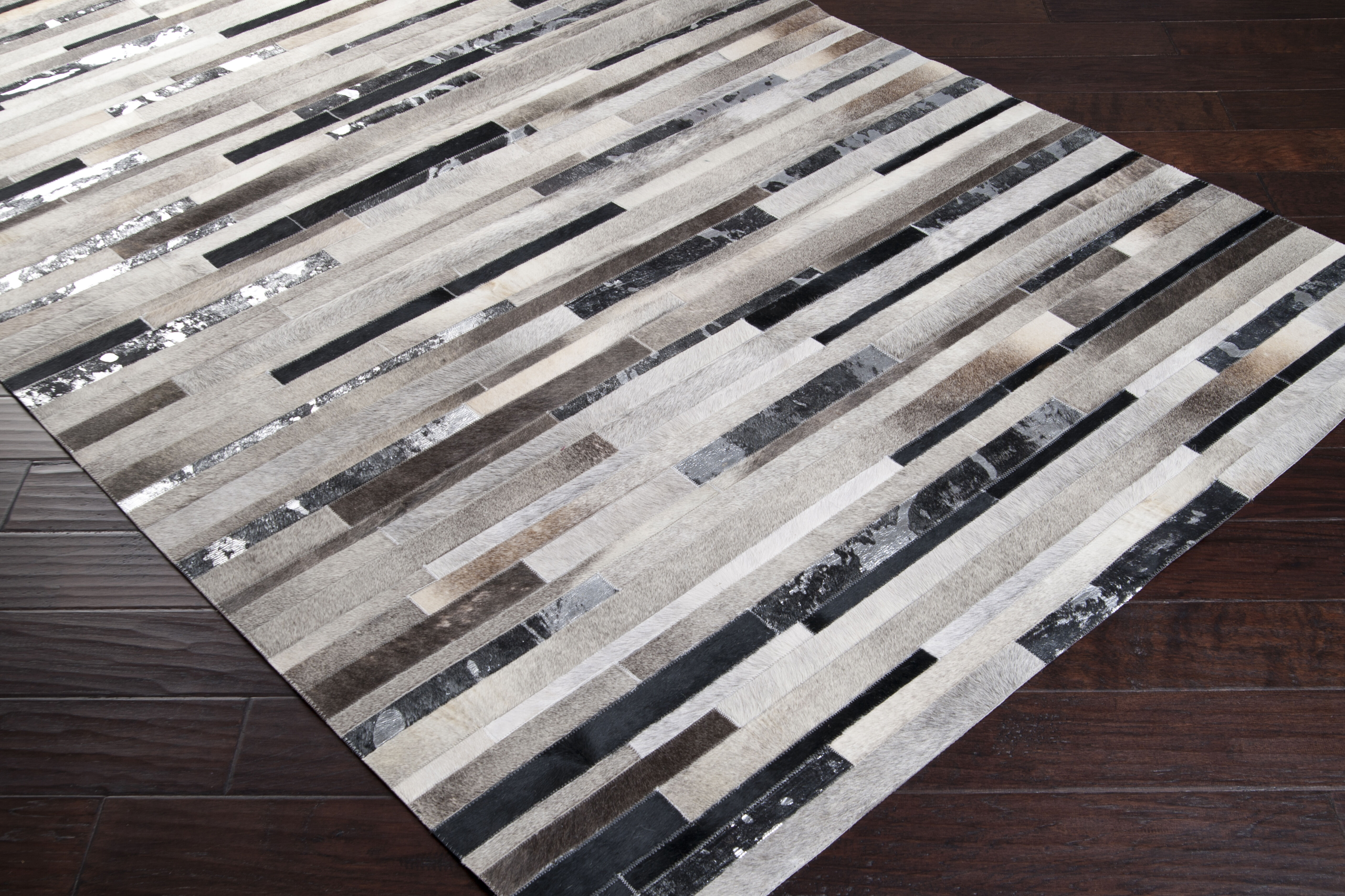 Trail 96 X 96 inch Black Rug in 8 Ft Square, Square