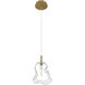 Norah 1 Light 5.5 inch Gold Standard Pendant Ceiling Light in Clear