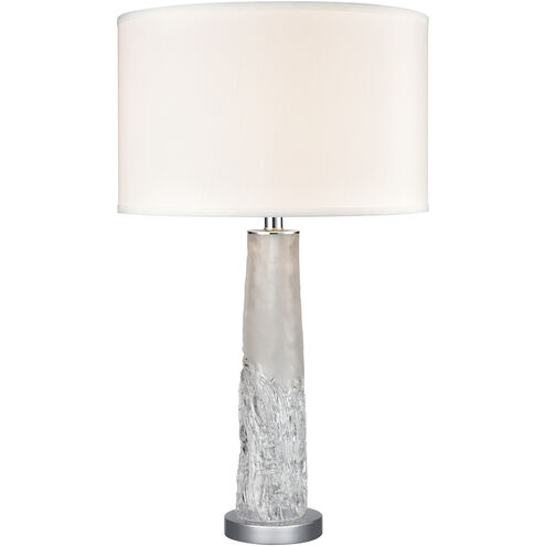 Juneau 30 inch 150 watt Clear with Polished Nickel Table Lamp Portable Light