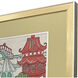 Pagoda Landscape Green and Red and Multi Framed Art, Propac